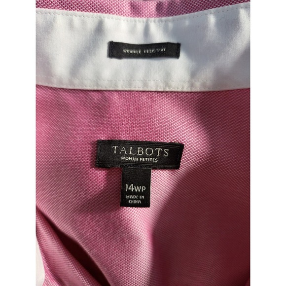 Talbots women"s Long Sleeve Button Down Shirt Career Office Pink Size Unknown - Picture 8 of 8
